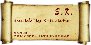 Skultéty Krisztofer névjegykártya