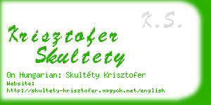 krisztofer skultety business card